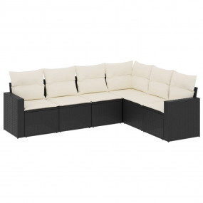 Garden Sofa Set Black, Cream White