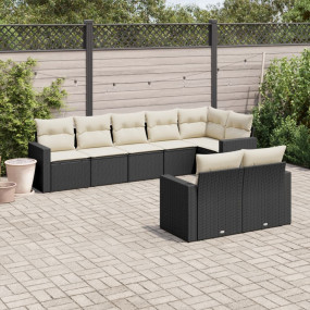 Garden Sofa Set Black