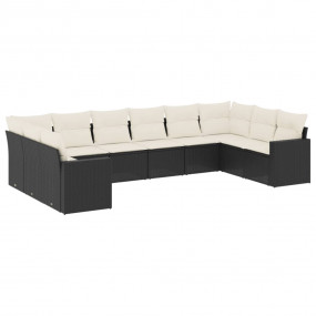 Garden Sofa Set Black PE rattan Large Modular Garden So...