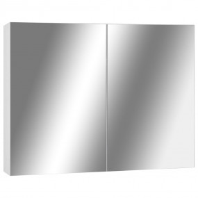 Mirror Cabinet White, Silver MDF with melamine surface,...