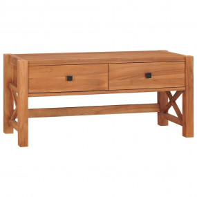 TV Cabinet Natural Teak Teak Wood, Plywood Medium TV Ca...