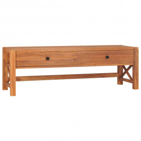 TV Cabinet Natural Teak Teak, plywood 55.1 inches wide ...