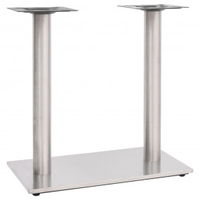 Bistro Table Leg Silver Stainless Steel 27.6 x 15.7 x 2...