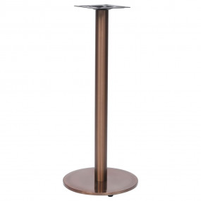 Bistro Table Leg Gold Stainless Steel Single Industrial