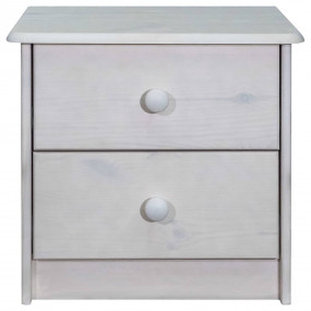 Bedside Cabinet White max Solid pine wood Standard