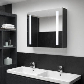 Bathroom Cabinet Anthracite MDF with melamine finish, g...