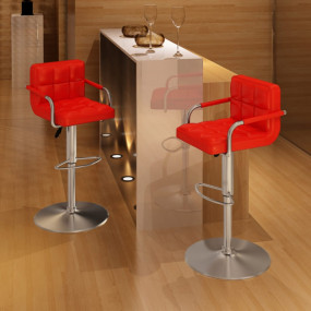 Stool Set of 2 Red