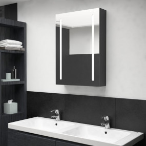 Bathroom Cabinet Shining black MDF with melamine finish...