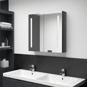 Bathroom Cabinet Shining gray MDF with melamine finish ...