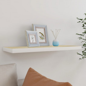 Wall Shelf Oak and White Honeycomb MDF, metal 31.5 x 9....