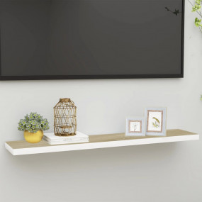 Wall Shelf Oak and white Honeycomb MDF, metal Medium