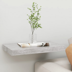 Wall Shelf Concrete Grey Honeycomb MDF, Metal 19.7x9.1x...
