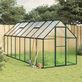 Greenhouse Green and transparent Aluminum and polycarbo...