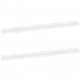 Wall Shelf Set of 2 White MDF Medium Wall mounting Wall...