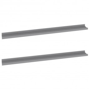 Wall Shelf Set of 2 Gray MDF 39.4 x 3.5 x 1.2 in