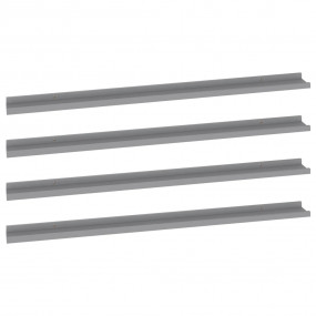 Wall Shelf Set of 4 Grey MDF Medium Wall Mounting