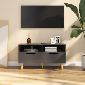 TV Cabinet Grey Engineered Wood 35.4 x 15.7 x 19.0 in T...