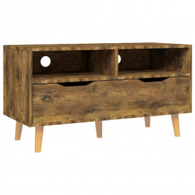 TV Cabinet Smoked Oak Engineered Wood 35.4 x 15.7 x 19....