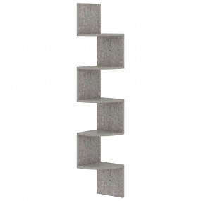 Wall Corner Shelf Concrete Grey Engineered Wood Medium