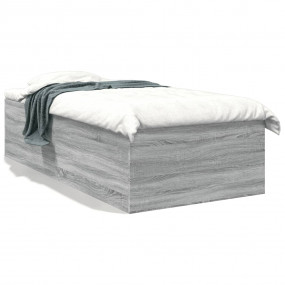 Bed Frame Gray Sonoma Engineered Wood Twin Bed Frame