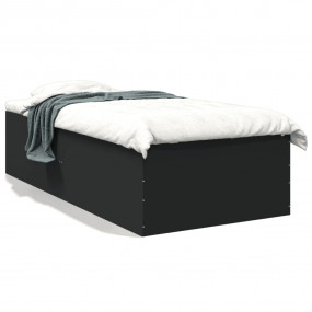 Bed Frame Black Engineered wood, Plywood Twin Minimalis...