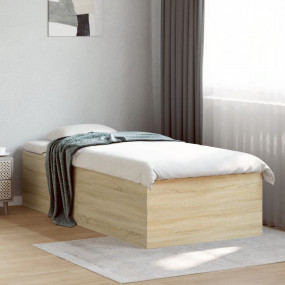 Bed Frame Sonoma oak Engineered wood Twin Bed Frame Rec...