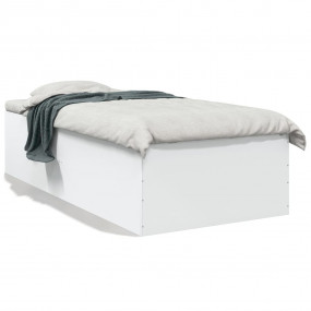 Bed Frame White Engineered wood, Plywood slats Small Si...