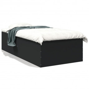 Bed Frame Black Engineered Wood Small Single Bed Frame