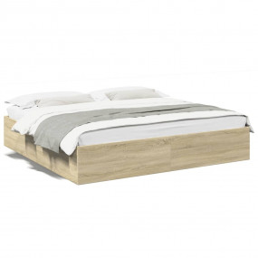 Bed Frame Sonoma Oak Engineered wood, Plywood Super Kin...