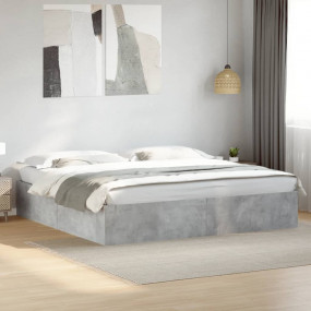 Bed Frame Concrete grey Engineered wood Super King Mini...