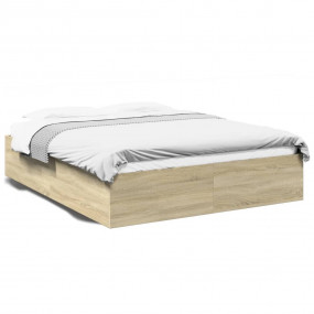 Bed Frame Sonoma oak Engineered wood Double Bed Frame
