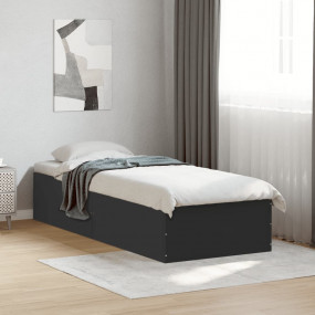 Bed Frame Black Engineered wood Single Modern Bed Frame