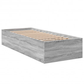 Bed Frame Grey Sonoma Engineered wood, Plywood Twin Bed...