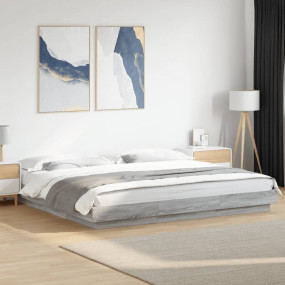 Bed Frame Grey Sonoma Engineered wood, plywood 78.7 x 7...