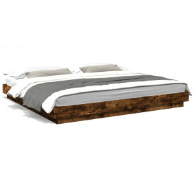 Bed Frame Smoked Oak Engineered wood Super King Bed Fra...