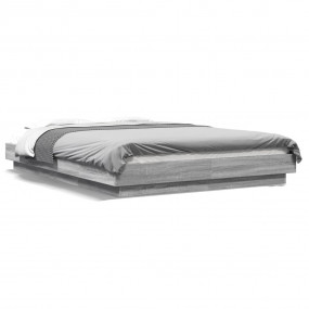 Bed Frame Grey Sonoma Engineered wood, Plywood