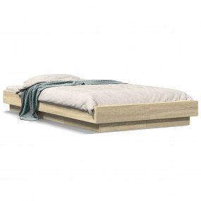 Bed Frame Sonoma Oak Engineered Wood Twin Bed Frame Rec...