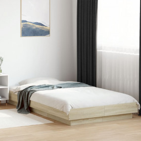 Bed Frame Sonoma Oak Engineered wood, Plywood 90x200 cm
