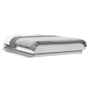 Bed Frame White Engineered wood Full Durable Bed Frame