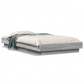 Bed Frame Grey Sonoma Engineered wood, Plywood Twin Min...