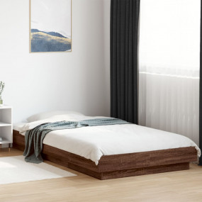 Bed Frame Brown Oak Engineered wood Small Single Durabl...