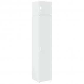 Slim Storage Cabinet White Engineered Wood Slim, Tall