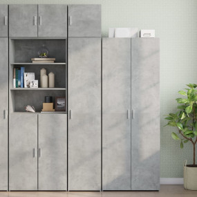 Slim Storage Cabinet Concrete gray Engineered wood Slim
