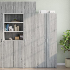 Slim Storage Cabinet Grey Sonoma Engineered Wood Extra ...