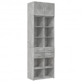 Storage Cabinet Concrete grey Engineered wood Tall
