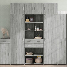 Storage Cabinet Grey Sonoma Engineered Wood Tall Storag...