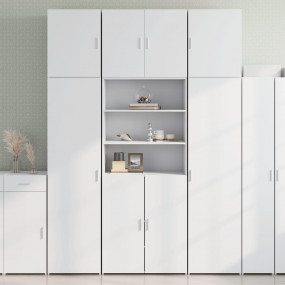 Highboard White Engineered Wood 31.5 x 16.7 x 98.0 in H...