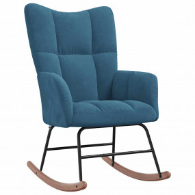 Rocking Chair Blue Velvet Medium Nice Design Rocking Ch...