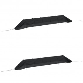 Netting Tunnel Set of 2 Black Steel and Polyethylene La...