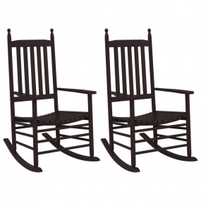 Rocking Chair Brown Solid poplar wood Standard Rocking ...